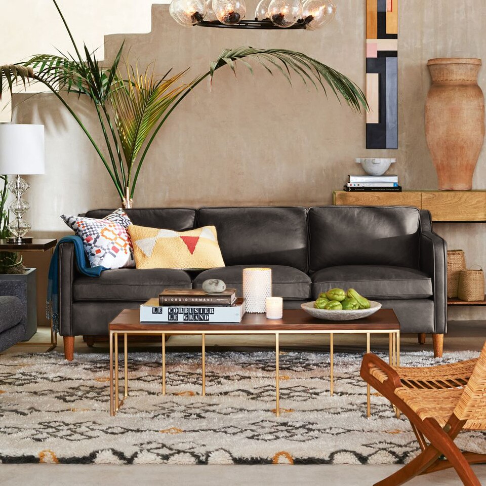 Hamilton Leather Sofa west elm Australia